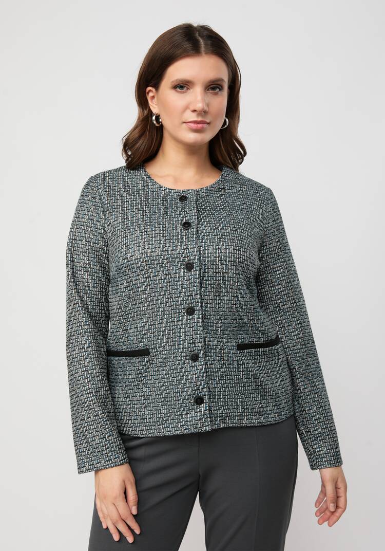 Пиджак укороченный прямого кроя на пуговицах шир.  750, рис. 10