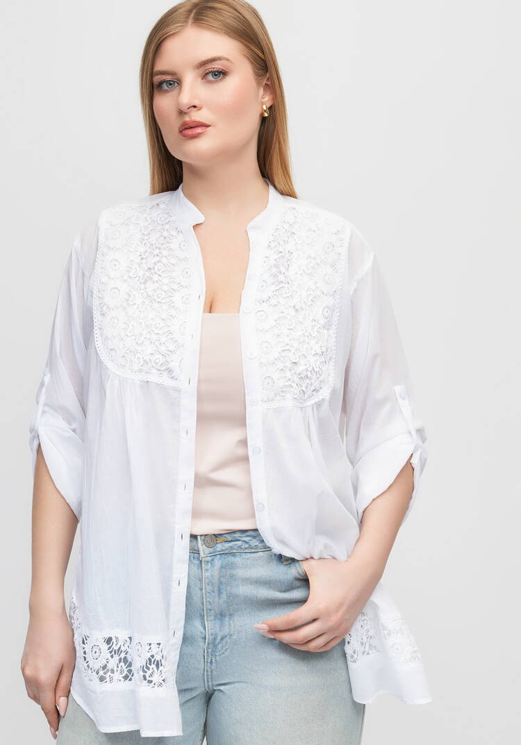 Блуза с кружевом Эстер шир.  750, рис. 1