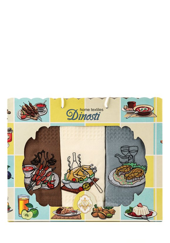 Подарочный набор вафельных полотенец, 3 шт шир.  580, рис. 5