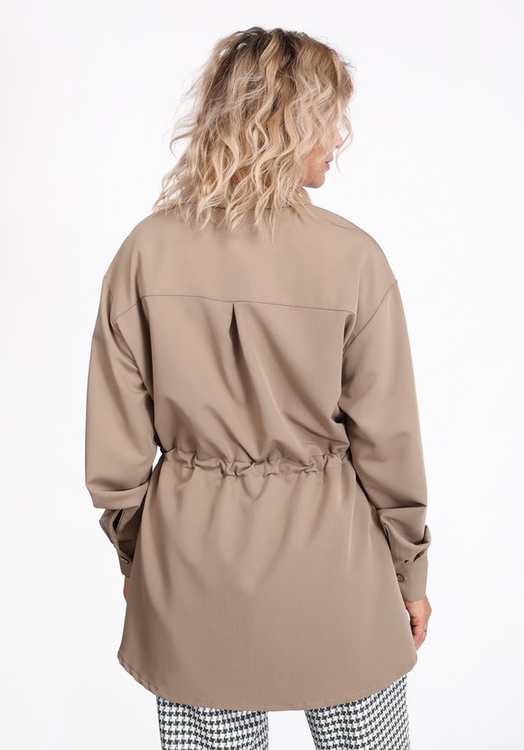 Блуза однотонная с кулиской на талии шир.  580, рис. 3