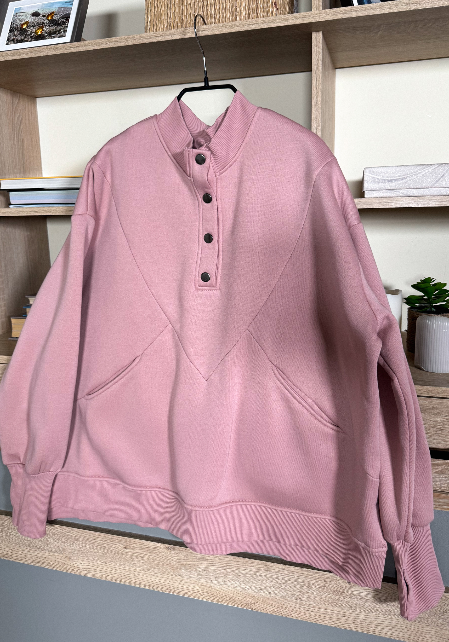 

Толстовка с застёжкой на кнопках Resale, Розовый