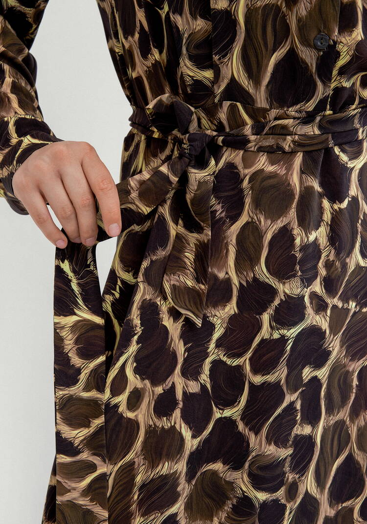 Платье-рубашка макси на пуговицах шир.  750, рис. 6