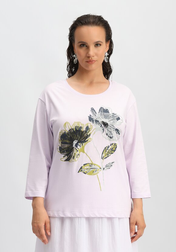 Лонгслив с цветами 3D шир.  580, рис. 21