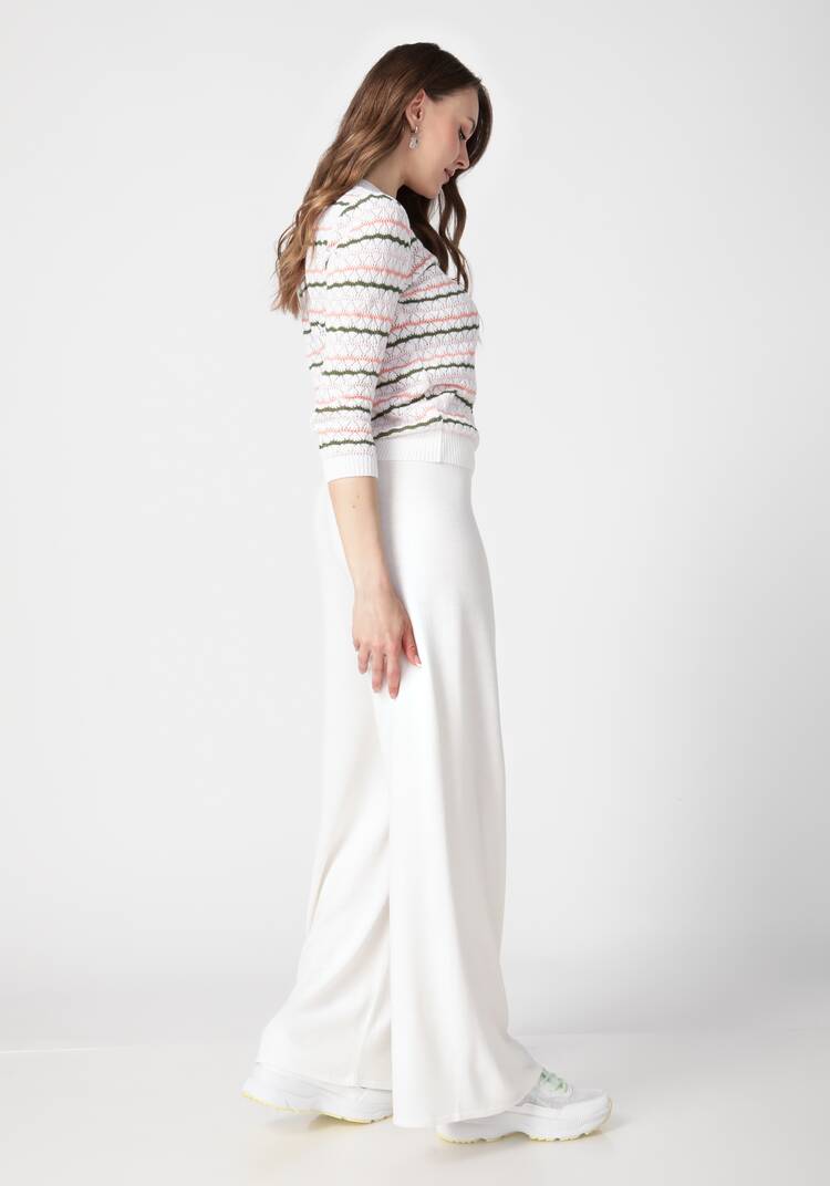 Брюки однотонные высокой посадки шир.  750, рис. 13