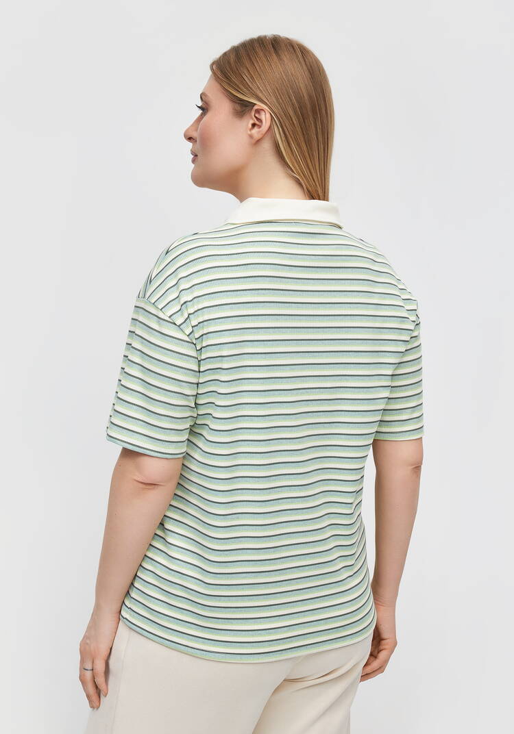 Поло на молнии в полоску шир.  750, рис. 12