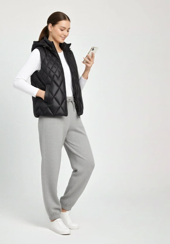 Жилетка женская, стеганая шир.  580, рис. 2