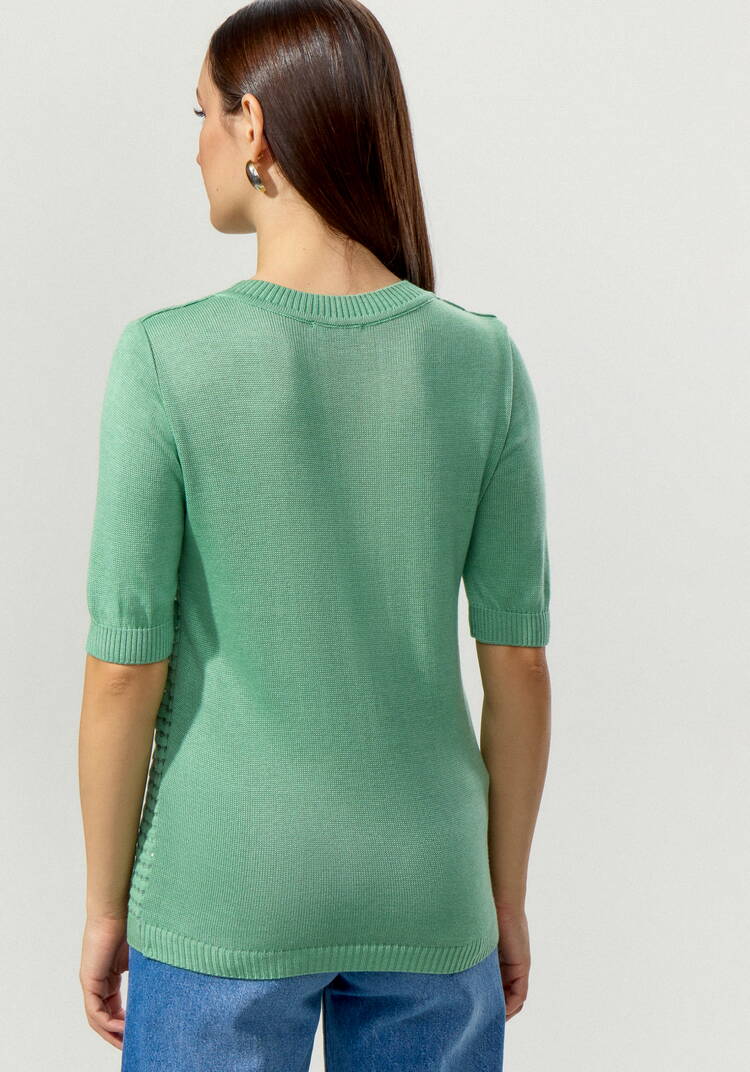 Джемпер с передней полочкой ажурной вязки шир.  750, рис. 11