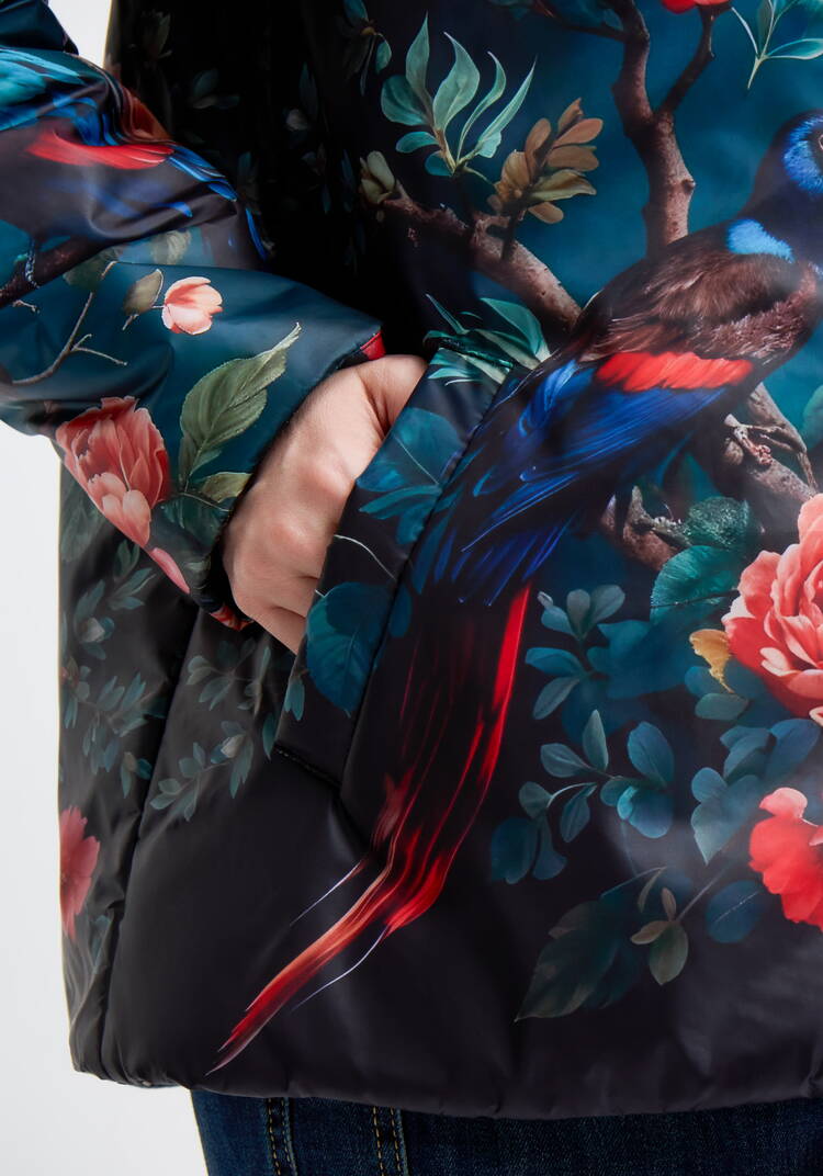 Куртка с цветочным принтом Агнесса шир.  750, рис. 24