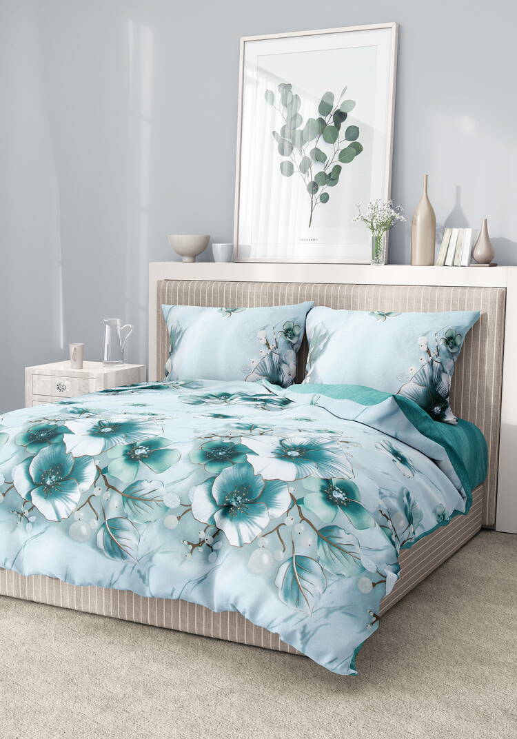 КПБ сатин Жемчужный сад шир.  750, рис. 8