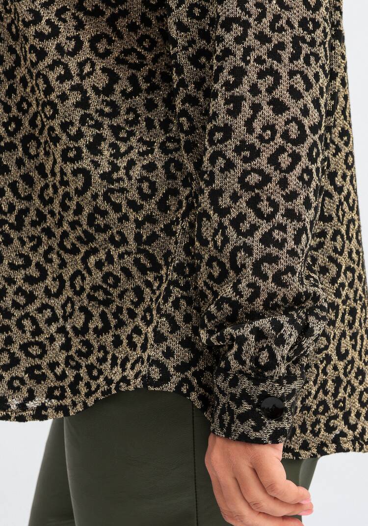 Рубашка ажурная с леопардовым принтом шир.  750, рис. 16