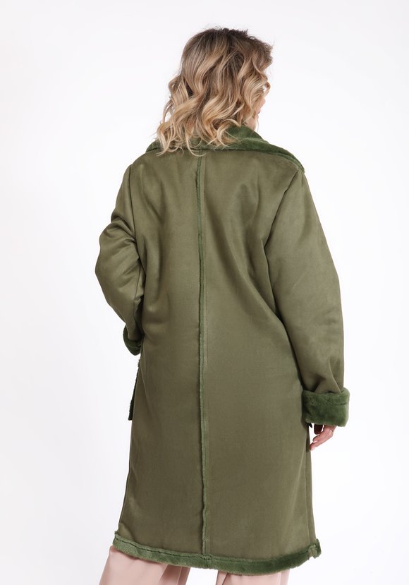 Дубленка женская с отложным воротником шир.  580, рис. 9