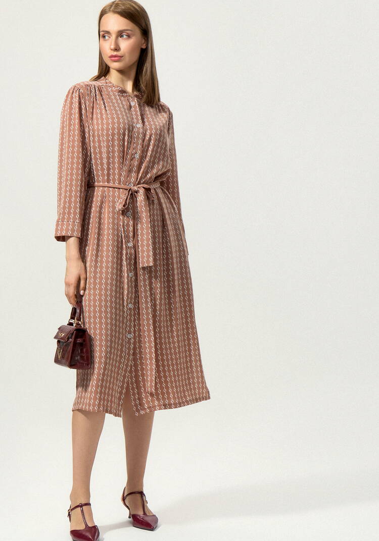 Платье-рубашка с воротником-стойкой шир.  750, рис. 8