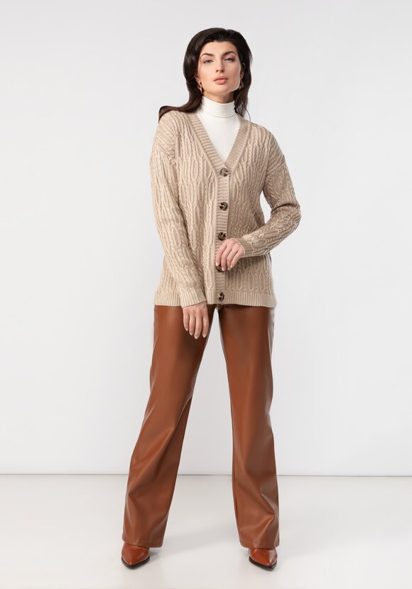 Кардиган удлиненный с объемными косами шир.  580, рис. 2