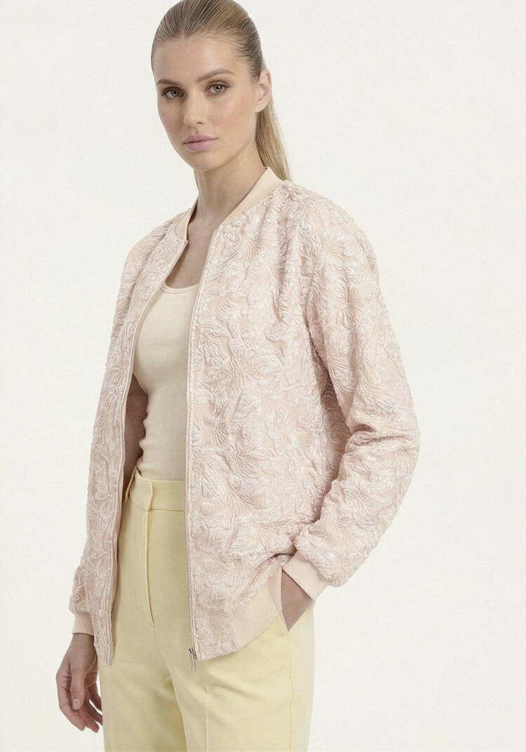 Бомбер из ткани с жаккардовым узором шир.  750, рис. 25