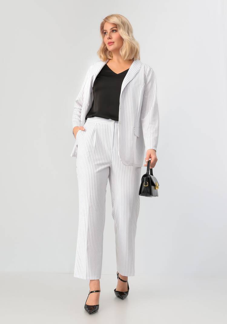 Брюки прямого кроя в полоску шир.  750, рис. 17