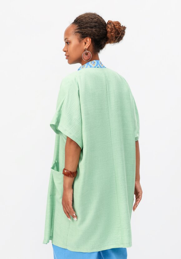 Кардиган-накидка оверсайз со спущенным плечом шир.  580, рис. 20