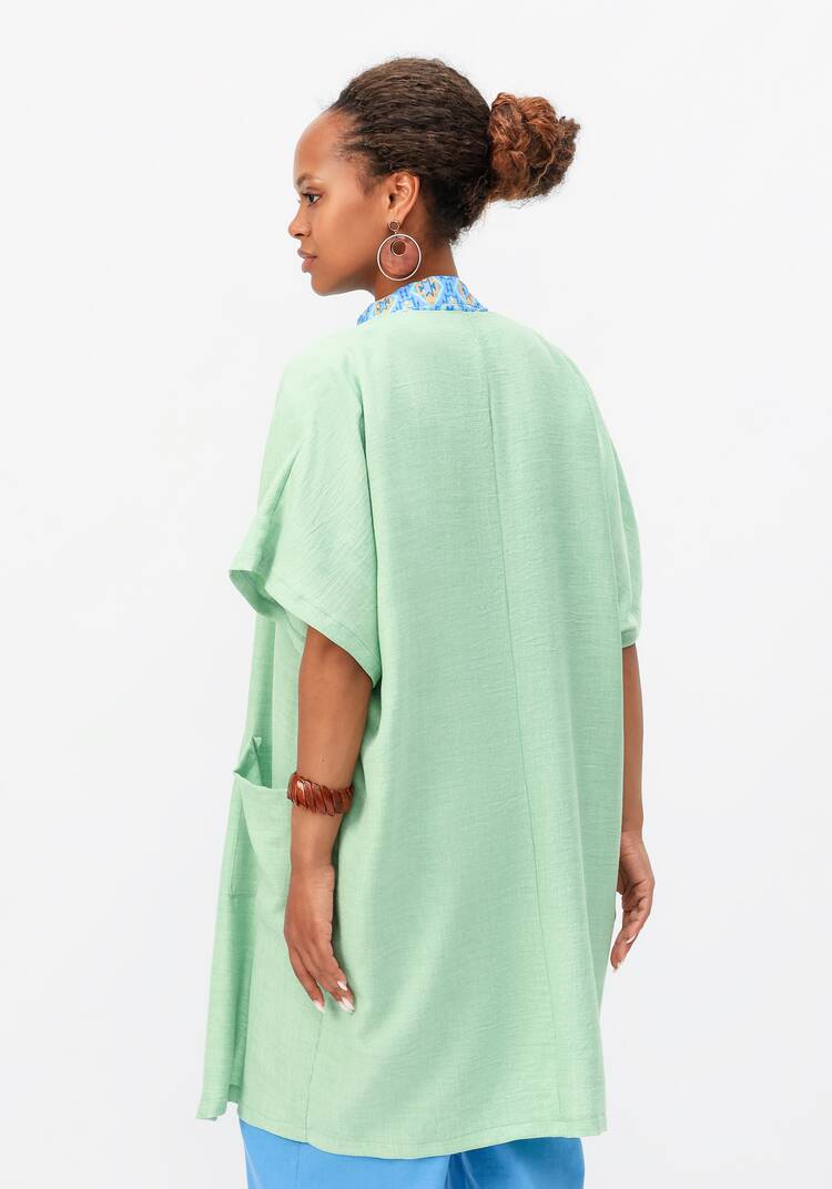 Кардиган-накидка оверсайз со спущенным плечом шир.  750, рис. 20