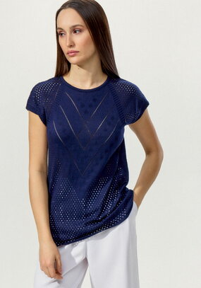 Футболка ажурная с графичным рисунком