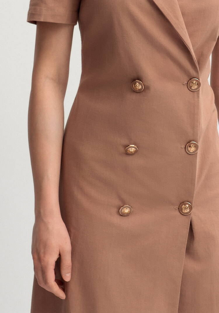 Платье из льна двубортное шир.  750, рис. 6