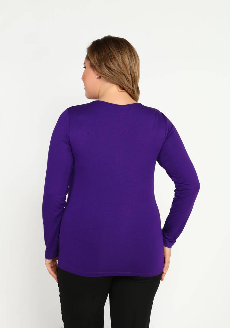 Блуза с длинным рукавом и вставкой шир.  750, рис. 19