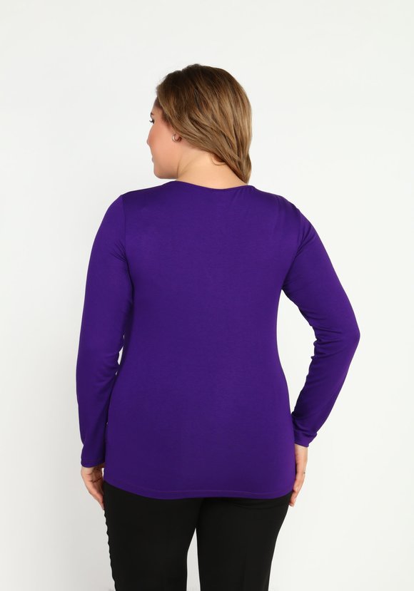 Блуза с длинным рукавом и вставкой шир.  580, рис. 19