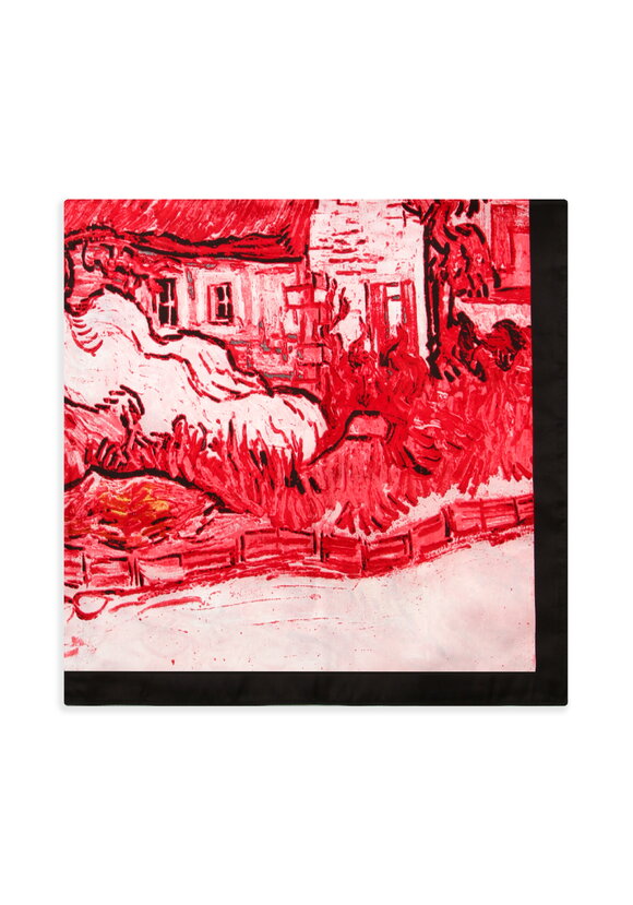 Платок с рисунком пейзажа шир.  580, рис. 14