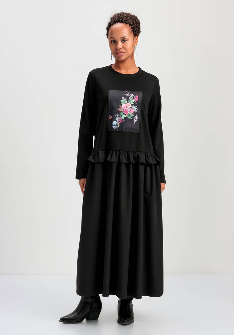 Платье с рисунком 3D шир.  750, рис. 13