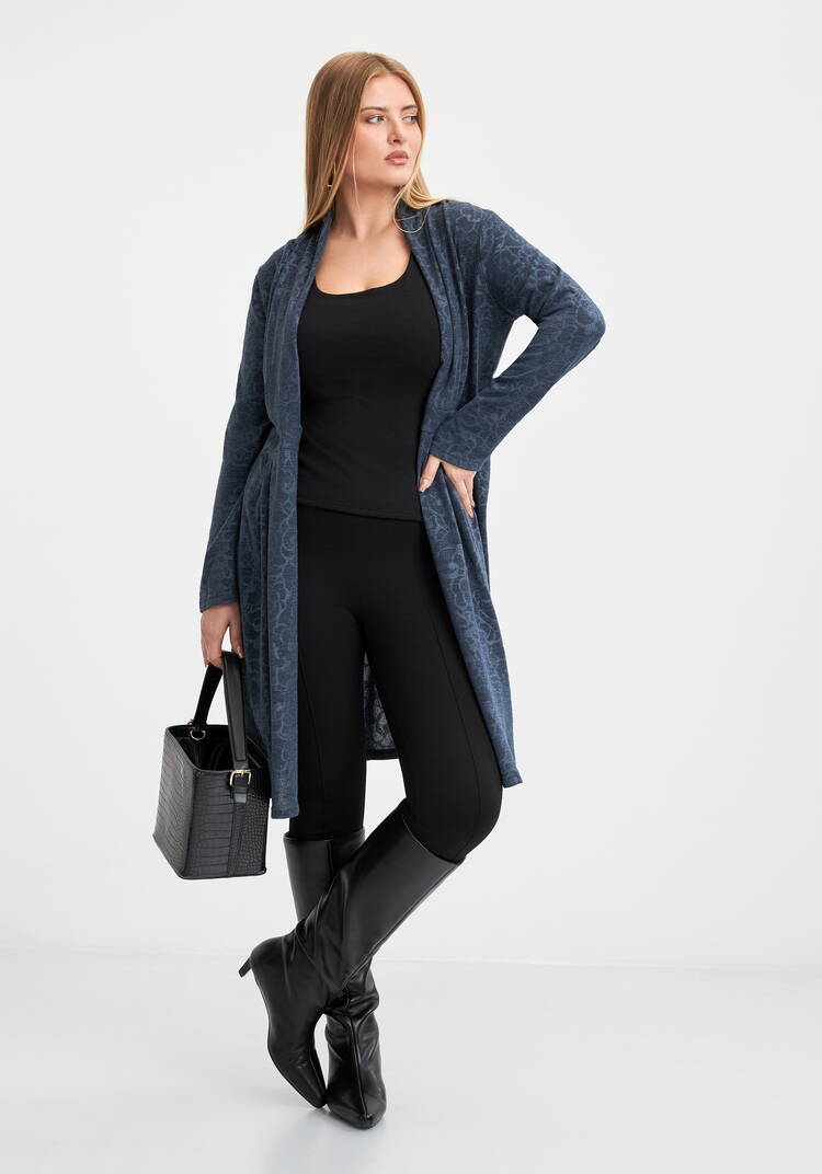 Кардиган с притачным поясом шир.  750, рис. 2