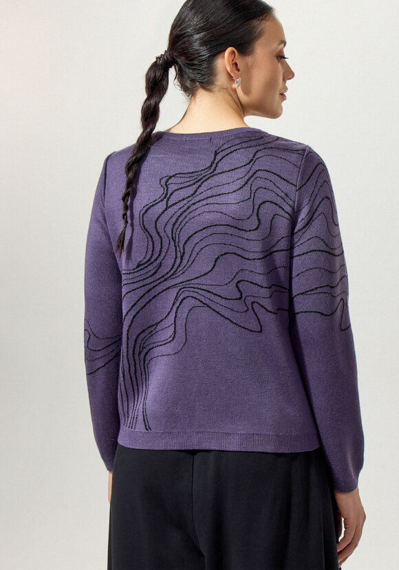 Джемпер с абстрактным рисунком Волны шир.  580, рис. 3
