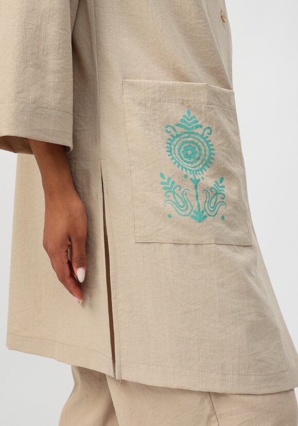 Кардиган с принтом на пуговицах шир.  580, рис. 15