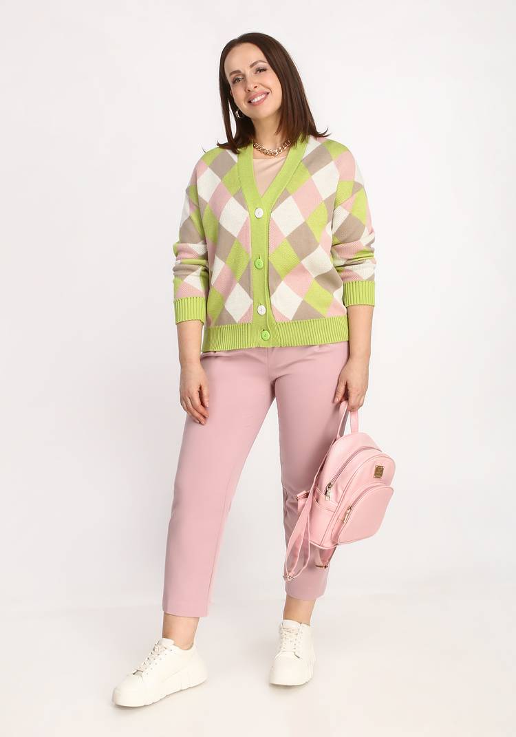 Кардиган Яркие ромбы шир.  750, рис. 8