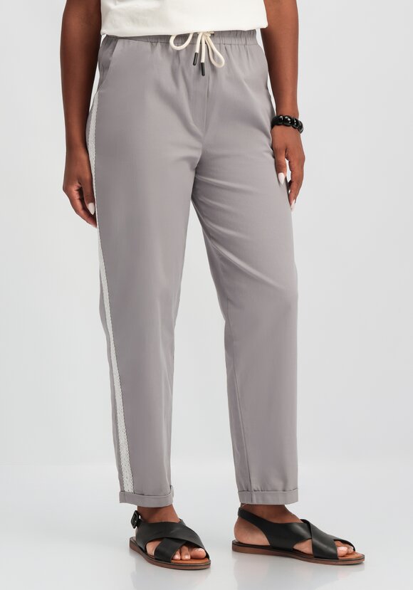 Брюки-бананы с кружевной вставкой шир.  580, рис. 17