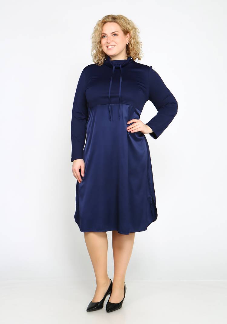 Платье с атласной юбкой шир.  750, рис. 5