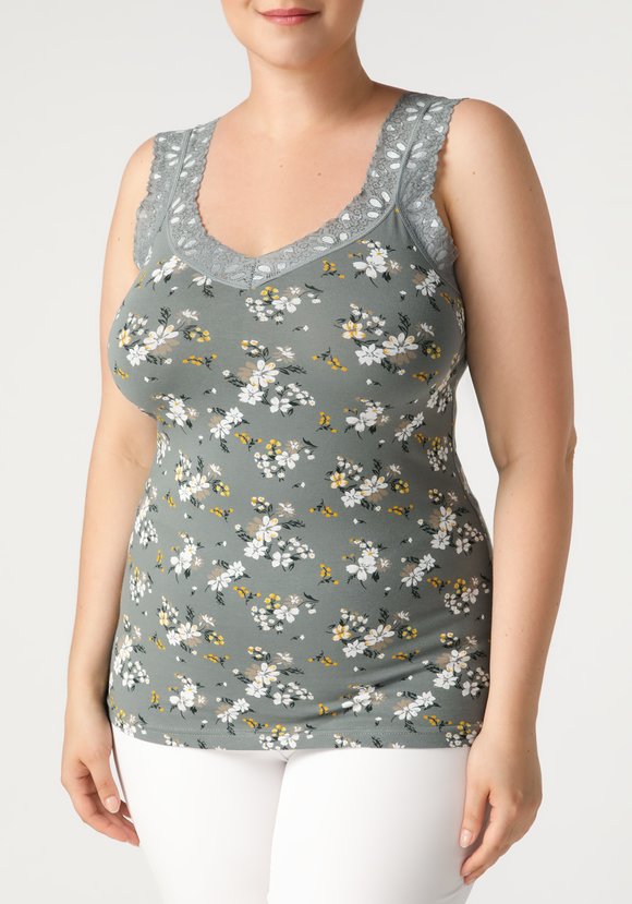 Майка из хлопка с кружевом Аэлита шир.  580, рис. 10