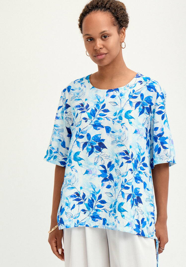 Блуза свободная с коротким рукавом и принтом шир.  750, рис. 20