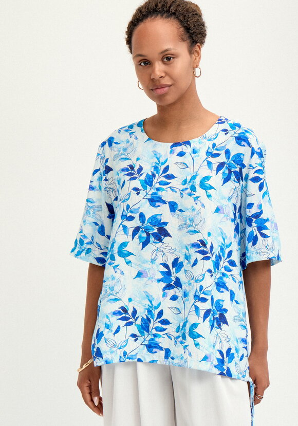 Блуза свободная с коротким рукавом и принтом шир.  580, рис. 20