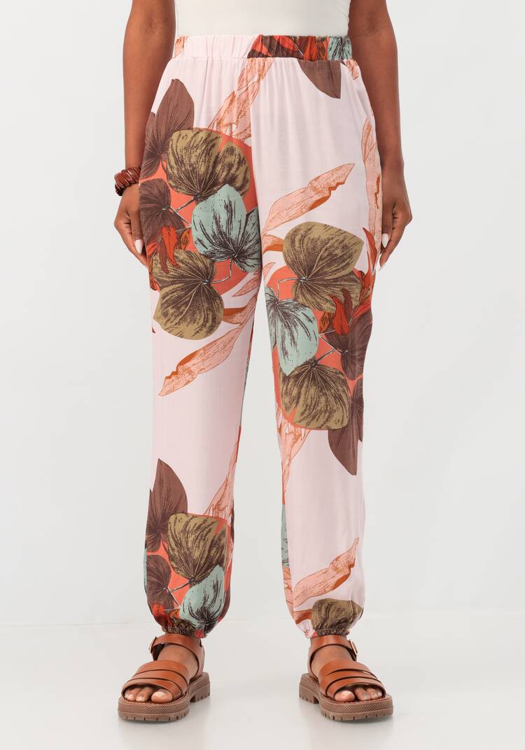 Брюки бананы с цветочным принтом шир.  750, рис. 12