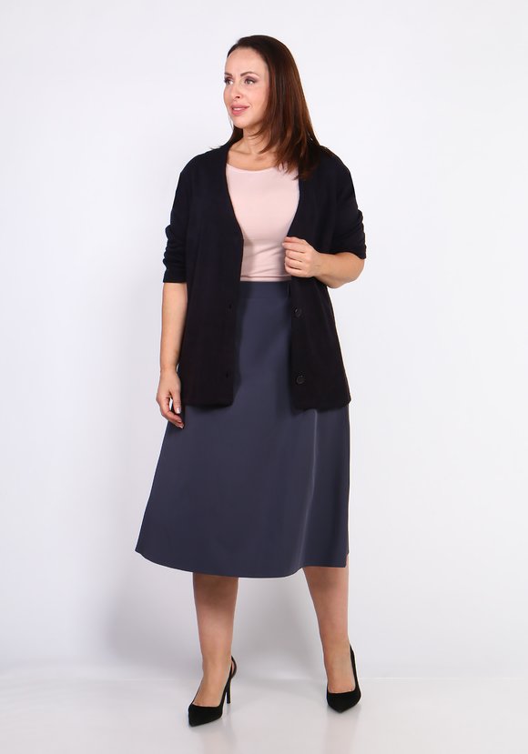 Кардиган на пуговицах с длинным рукавом шир.  580, рис. 1