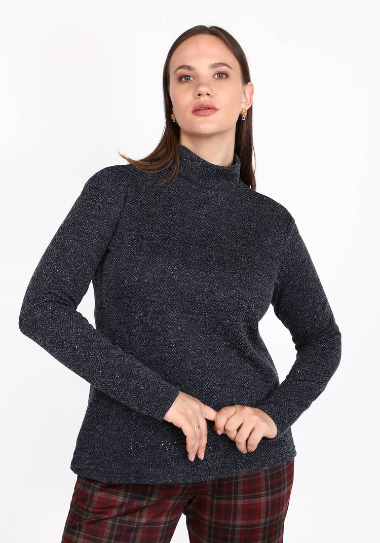 Водолазка базовая с люрексом шир.  750, рис. 9