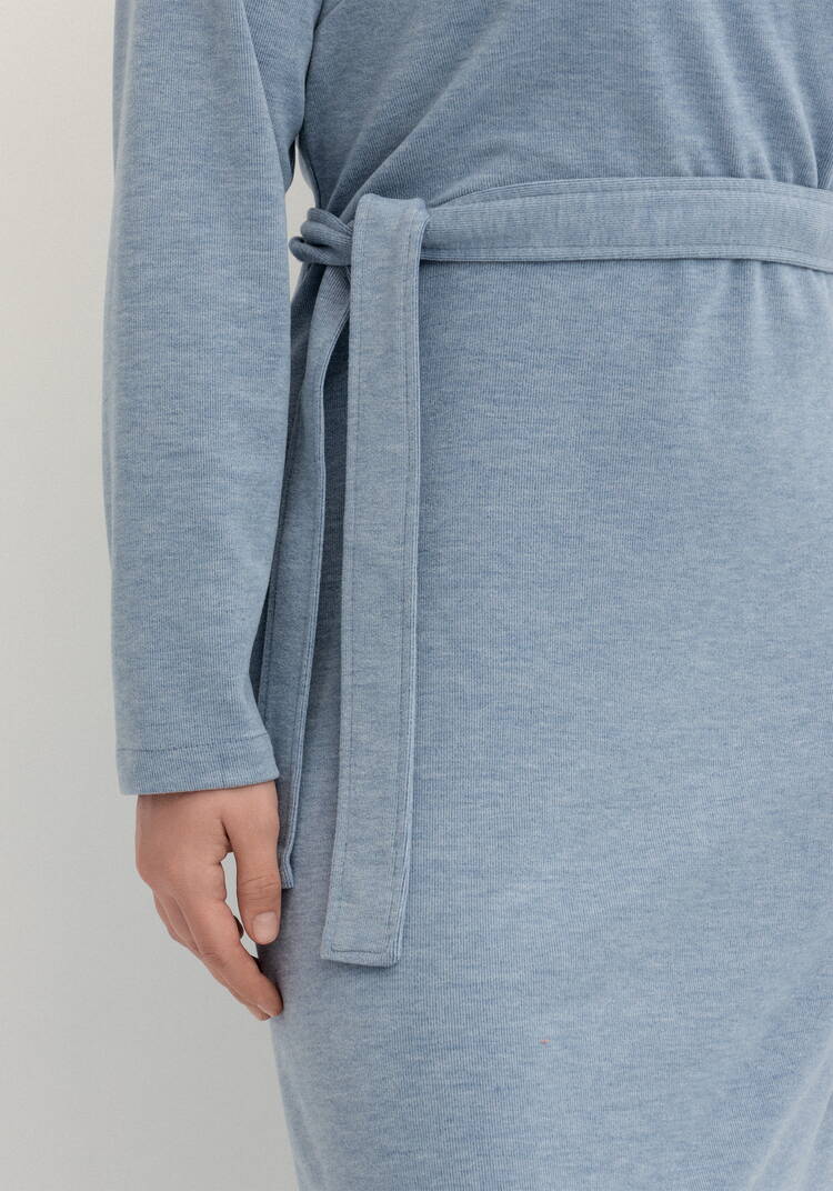 Платье трикотажное с поясом шир.  750, рис. 6