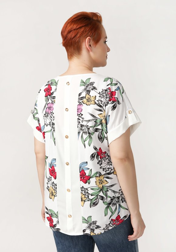 Блуза Цветочный роман шир.  580, рис. 2