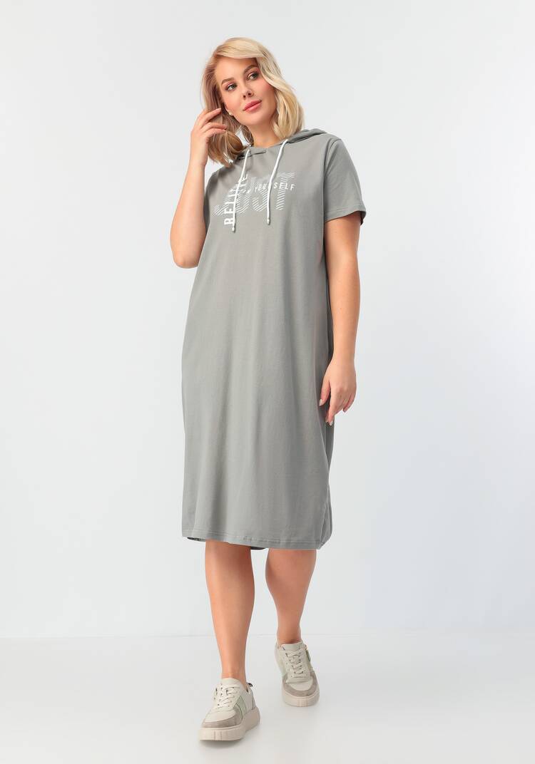 Платье с капюшоном свободного кроя шир.  750, рис. 19