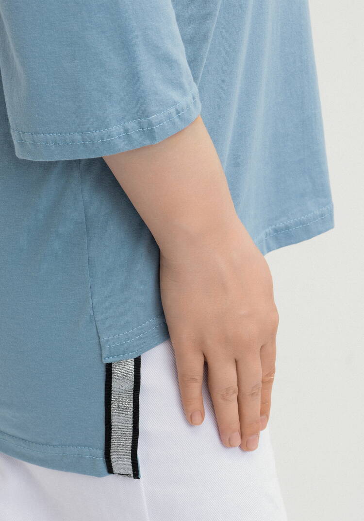 Туника с принтом на груди шир.  750, рис. 31