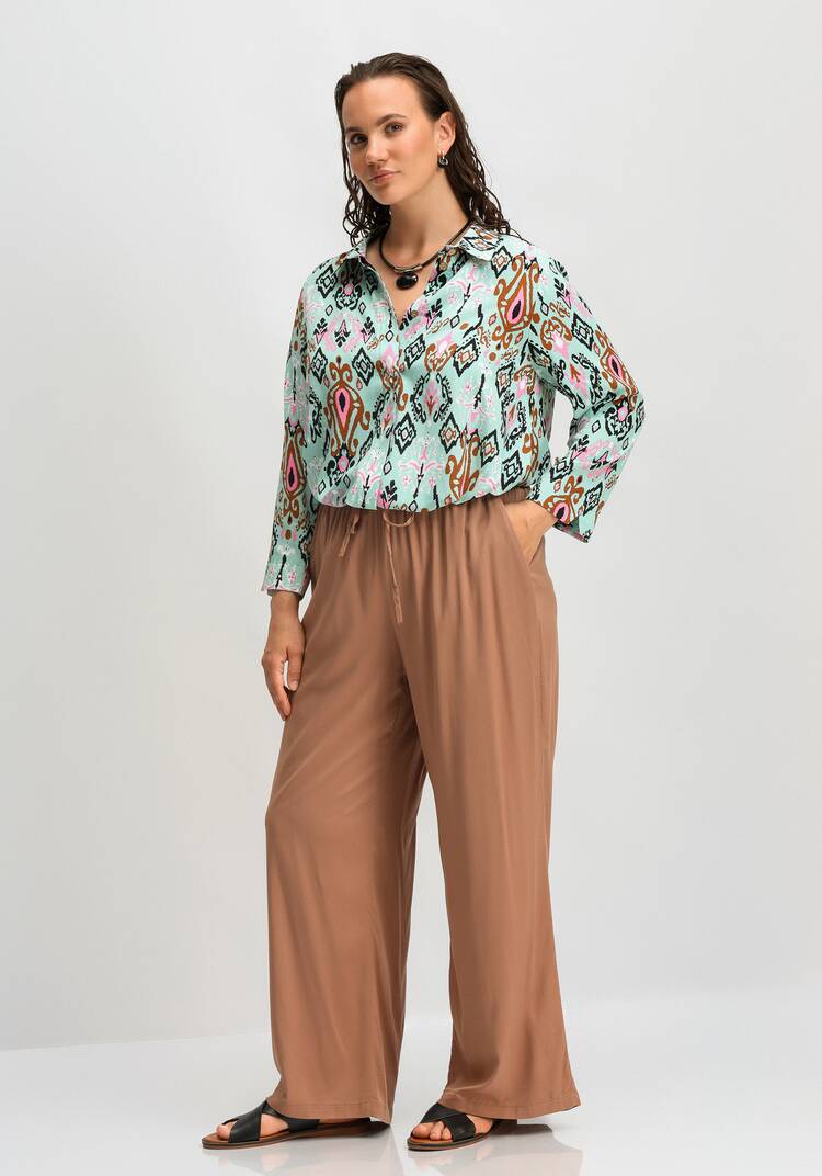 Брюки палаццо с резинкой на поясе шир.  750, рис. 33