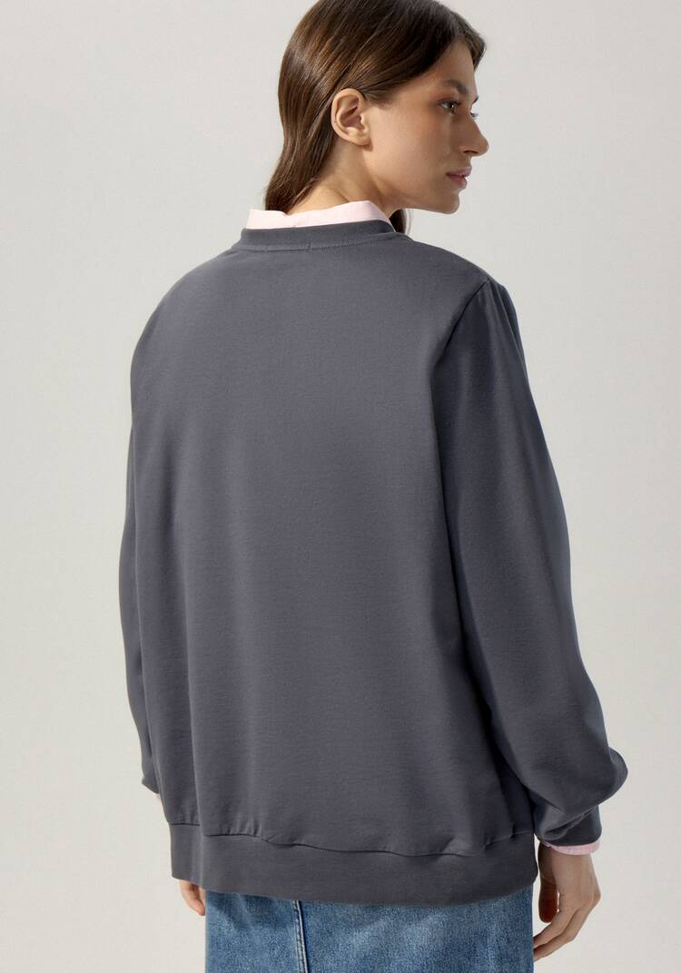 Свитшот с анималистичным принтом на груди шир.  750, рис. 4