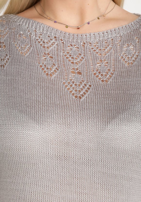 Блуза вязаная двухсторонняя шир.  580, рис. 12