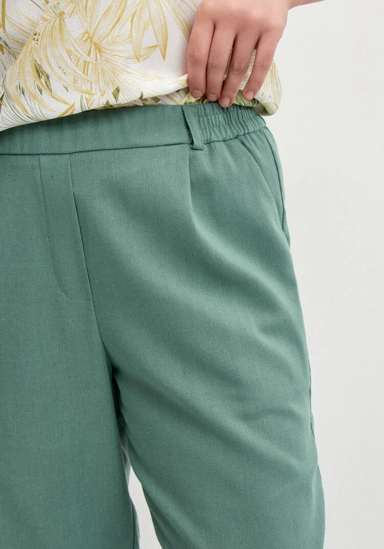 Брюки изо льна длиной 7/8 шир.  750, рис. 25