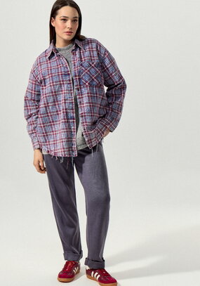 Брюки с манжетами и широкой резинкой