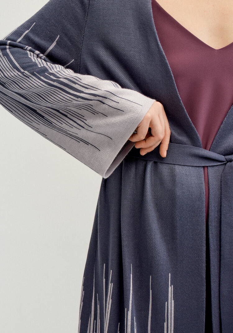 Кардиган удлиненный с принтом-абстракцией шир.  750, рис. 13