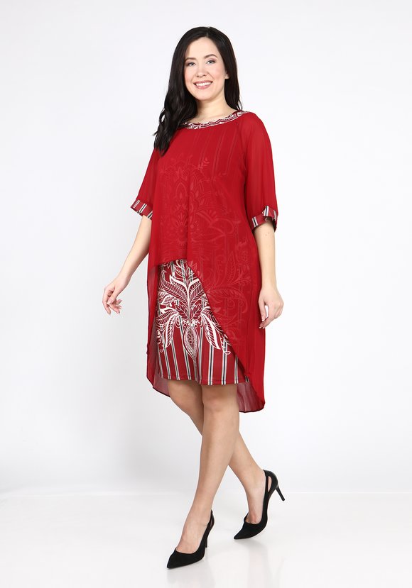 Платье двойка в полоску шир.  580, рис. 4